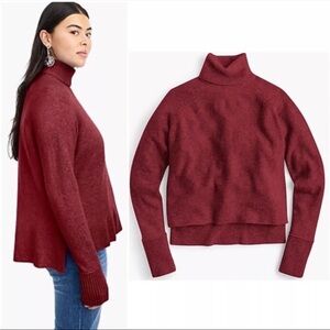 J Crew Supersoft Turtleneck Sweater Merino
Wool Alpaca Blend, Burgundy M